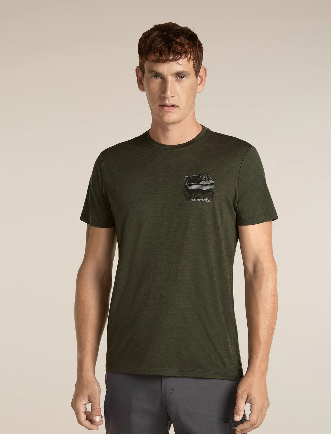 Mens Merino 150 Tech Lite Short Sleeve T Shirt Evolving Layers Dark Loden 0A57FM