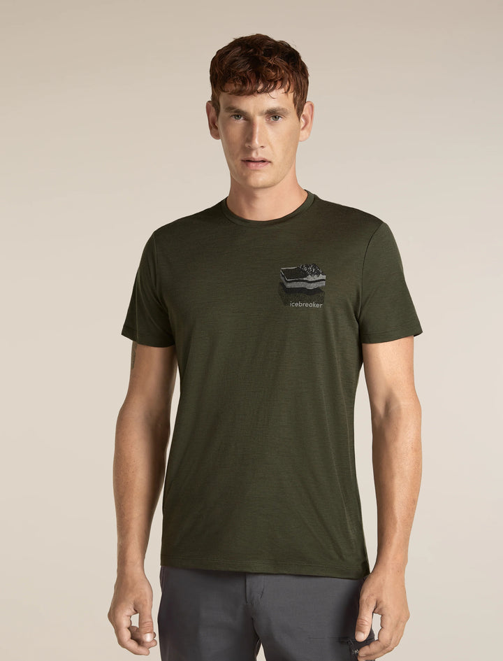 Mens Merino 150 Tech Lite Short Sleeve T Shirt Evolving Layers Dark Loden 0A57FM