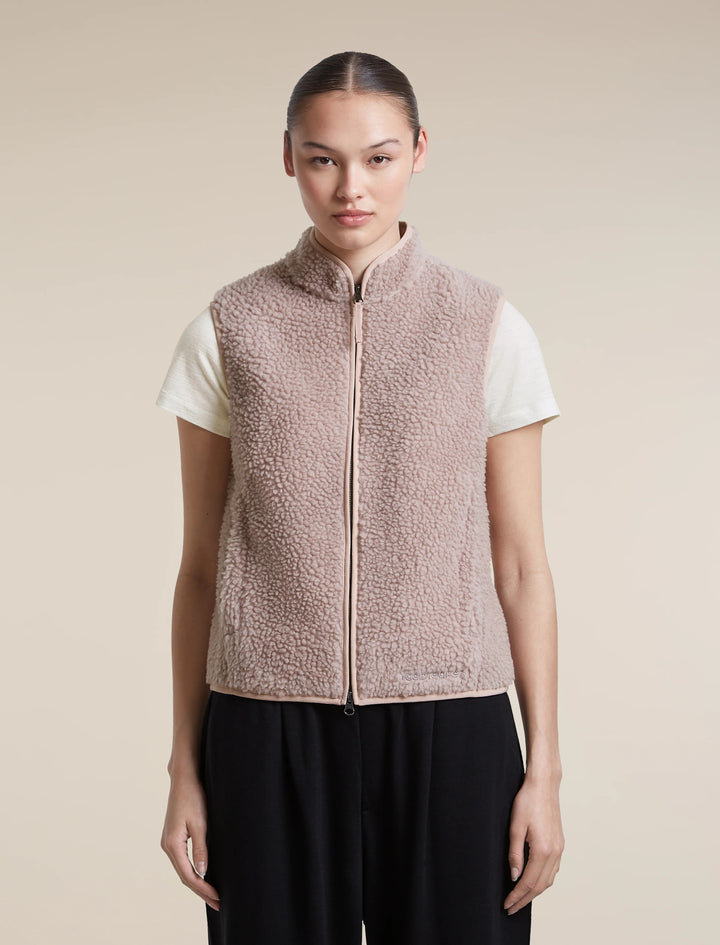 Womens Merino Blend 960 RealFleece™ High Pile Vest  Pink Quartz Heather 0A57G6