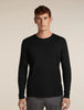 Mens Merino 150 Tech Lite Long Sleeve T Shirt IB Vertical Black  0A57JR