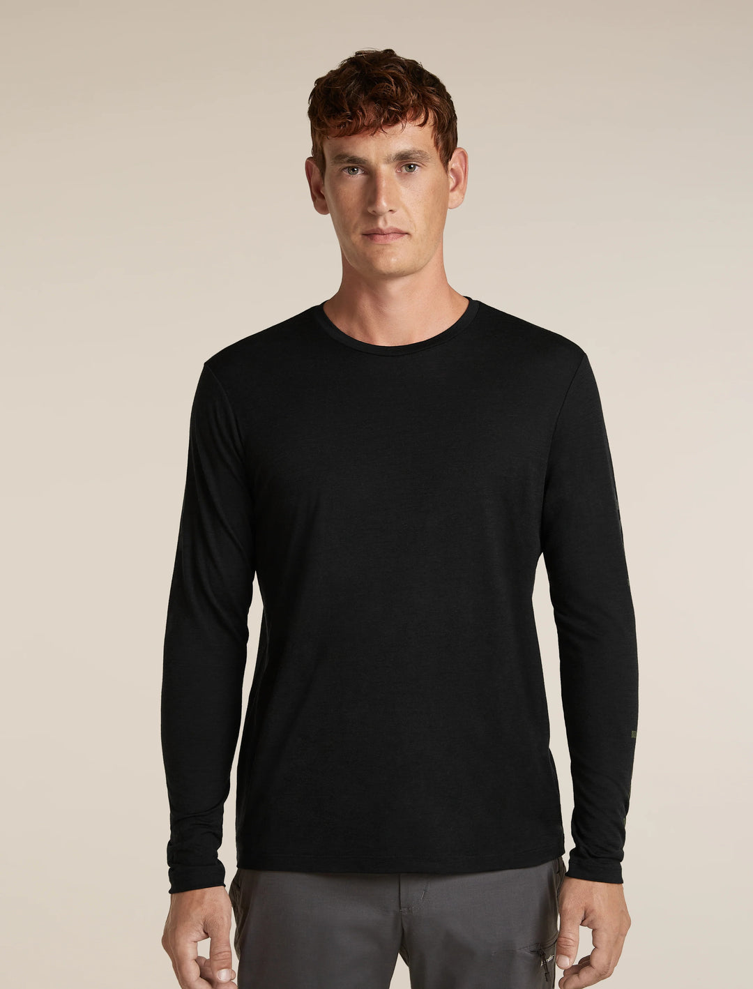 Mens Merino 150 Tech Lite Long Sleeve T Shirt IB Vertical Black  0A57JR