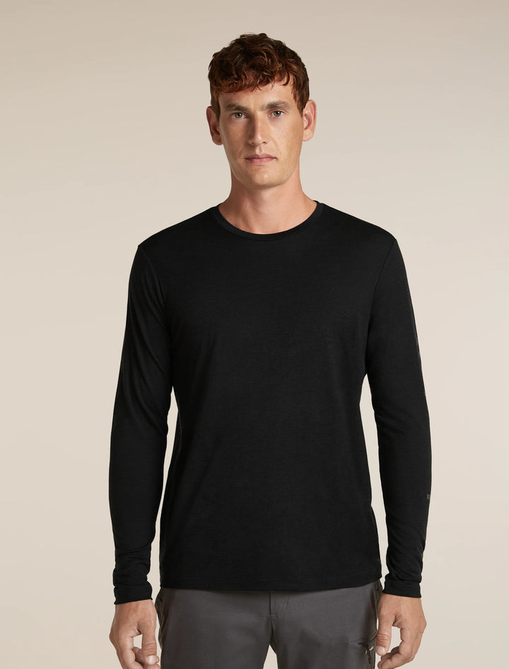 Mens Merino 150 Tech Lite Long Sleeve T Shirt IB Vertical Black  0A57JR