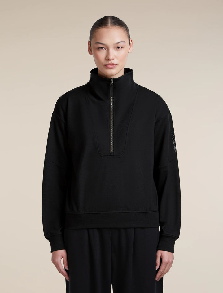 Womens Merino Blend 150 Drift Long Sleeve Half Zip Black 0A57KH