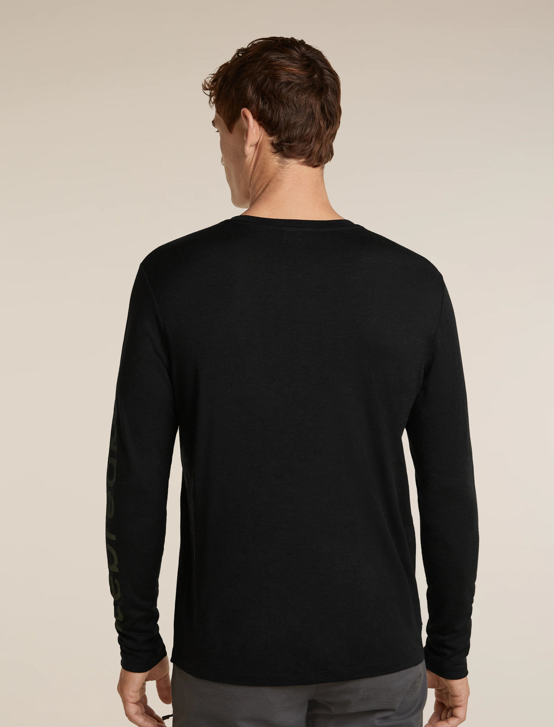 Mens Merino 150 Tech Lite Long Sleeve T Shirt IB Vertical Black  0A57JR