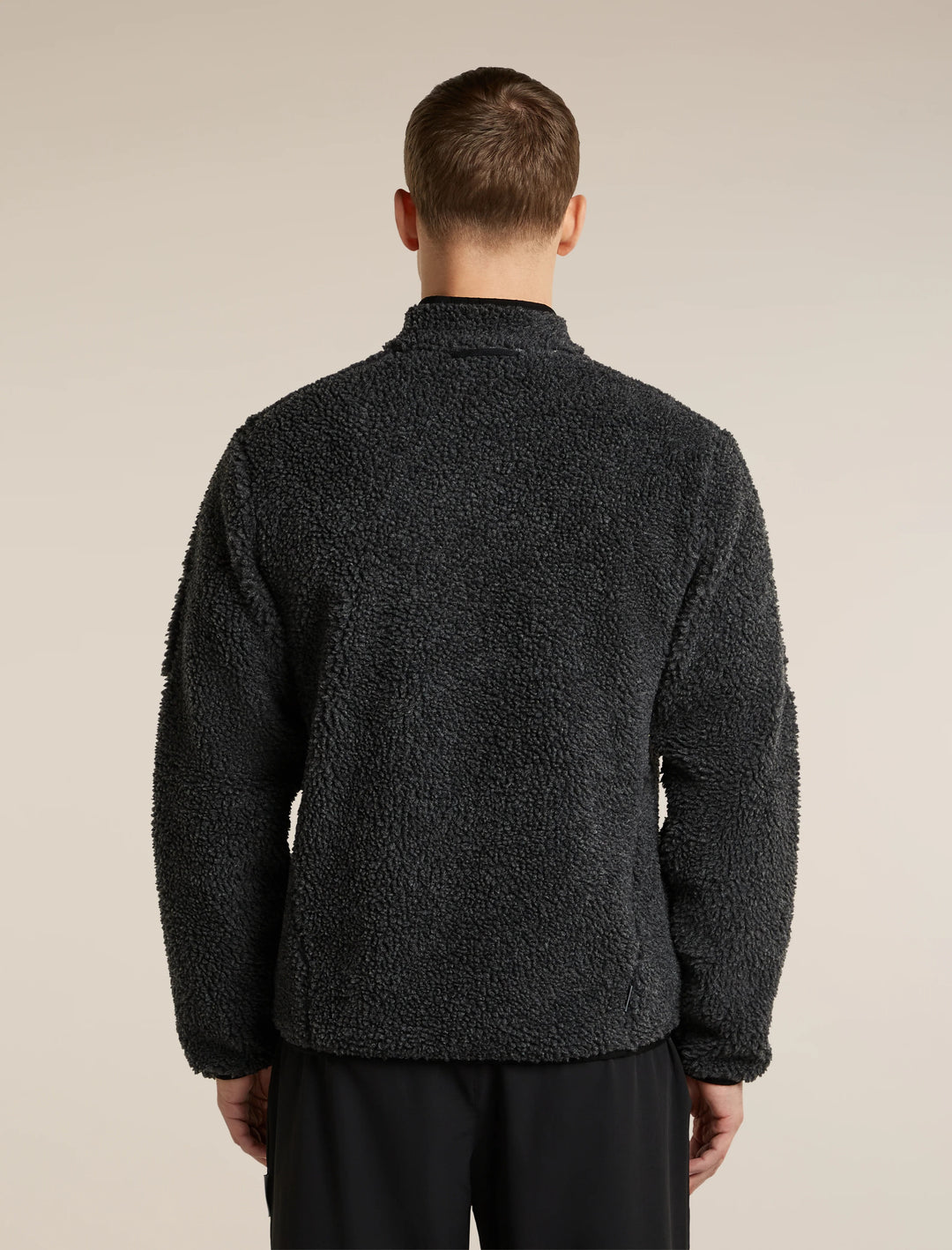 Mens Merino Blend 960 RealFleece™ High Pile Long Sleeve Zip  Jet Heather/Black 0A57KY