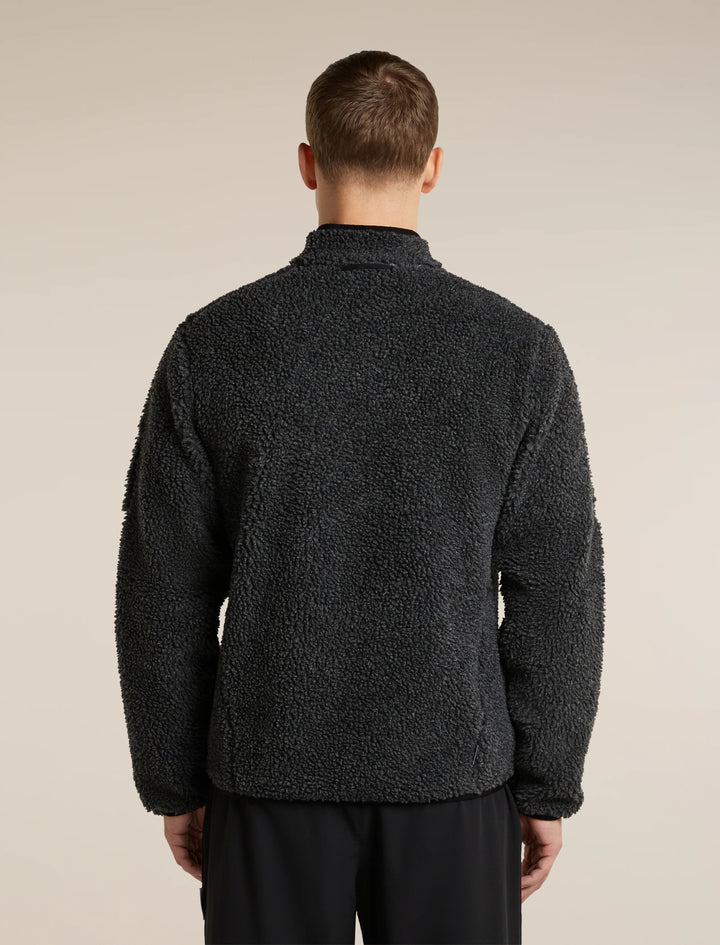 Mens Merino Blend 960 RealFleece™ High Pile Long Sleeve Zip  Jet Heather/Black 0A57KY
