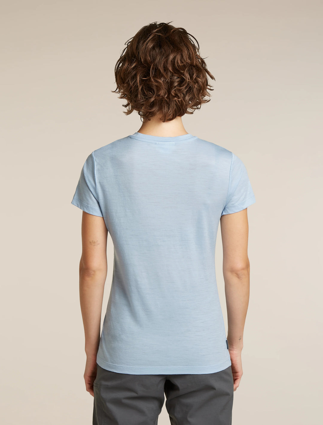 Womens Merino 150 Tech Lite Short Sleeve T Shirt IB Stitchline  Zinc Blue  0A57JM