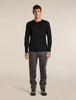Mens Merino 150 Tech Lite Long Sleeve T Shirt IB Vertical Black  0A57JR