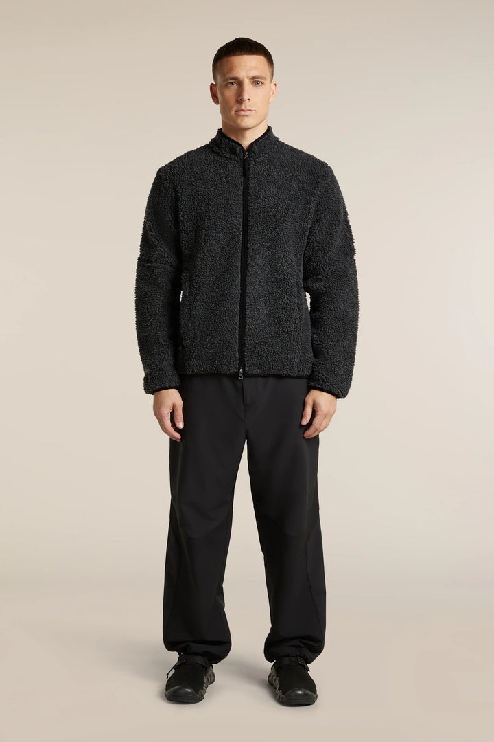 Mens Merino Blend 960 RealFleece™ High Pile Long Sleeve Zip  Jet Heather/Black 0A57KY