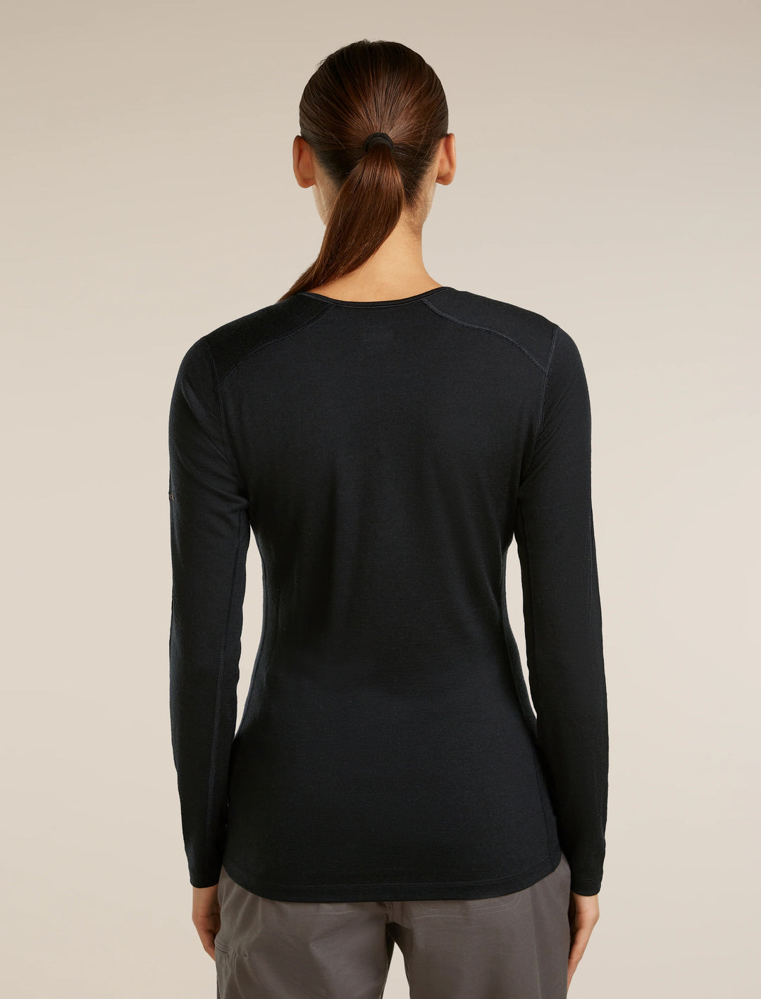 Womens Merino 200 Oasis Long Sleeve Crewe Sunrise Summit  Black  0A57GL