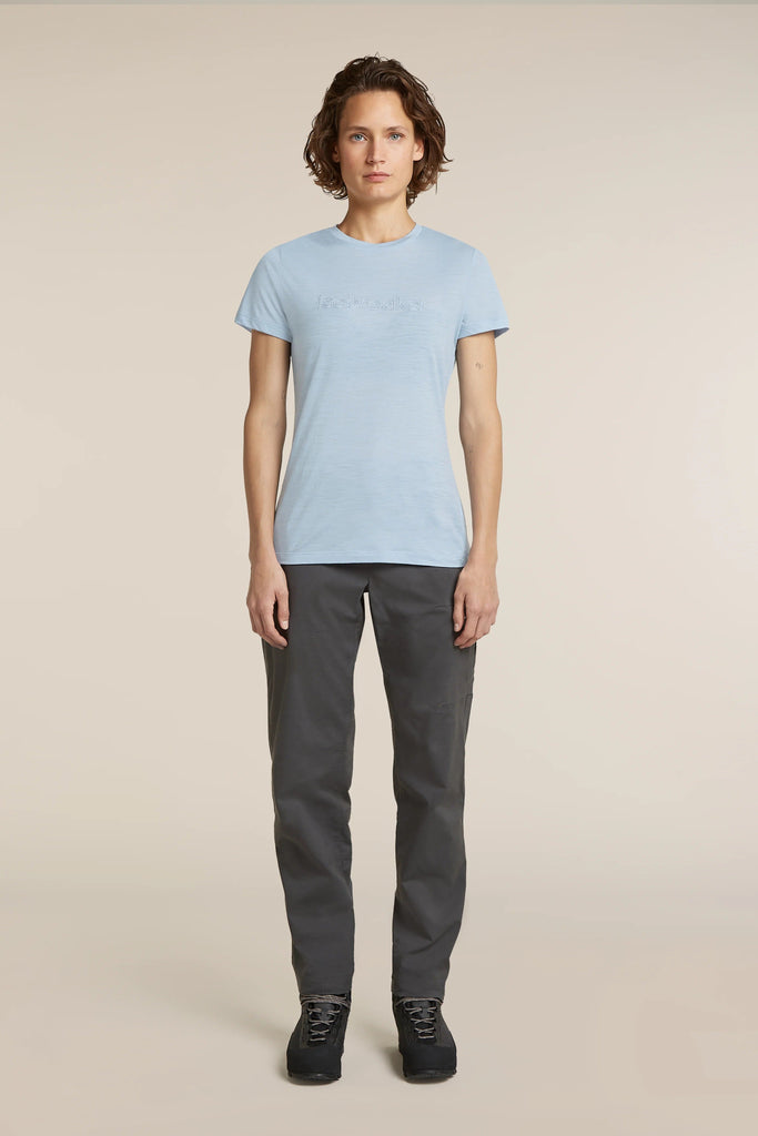 Womens Merino 150 Tech Lite Short Sleeve T Shirt IB Stitchline  Zinc Blue  0A57JM