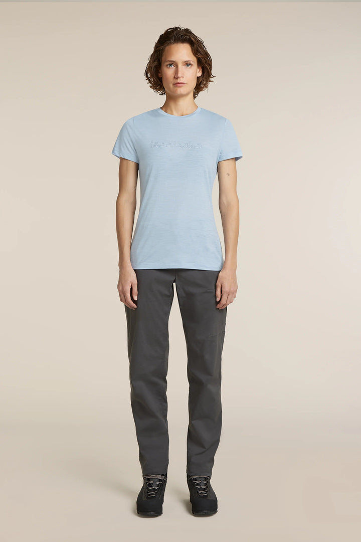 Womens Merino 150 Tech Lite Short Sleeve T Shirt IB Stitchline  Zinc Blue  0A57JM