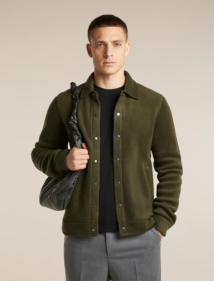 Mens Merino Blend 800 RealFleece™ Class Pile Shacket Dark Loden  0A57KM