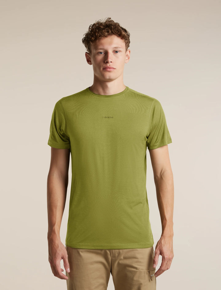 Mens  Merino Blend 125 Cool-Lite™ Sphere Short Sleeve T Shirt Colour Block   Sphagnum/Dark Loden0A57HY
