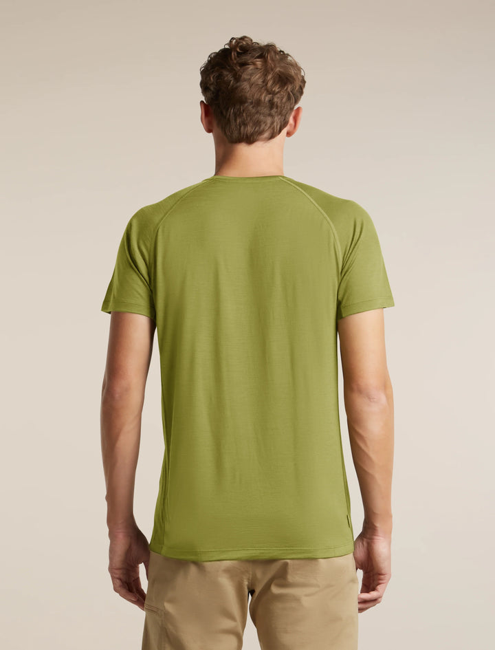 Mens  Merino Blend 125 Cool-Lite™ Sphere Short Sleeve T Shirt Colour Block   Sphagnum/Dark Loden0A57HY