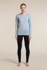 Womens 200 Oasis LS Crew  Zinc Blue 104375
