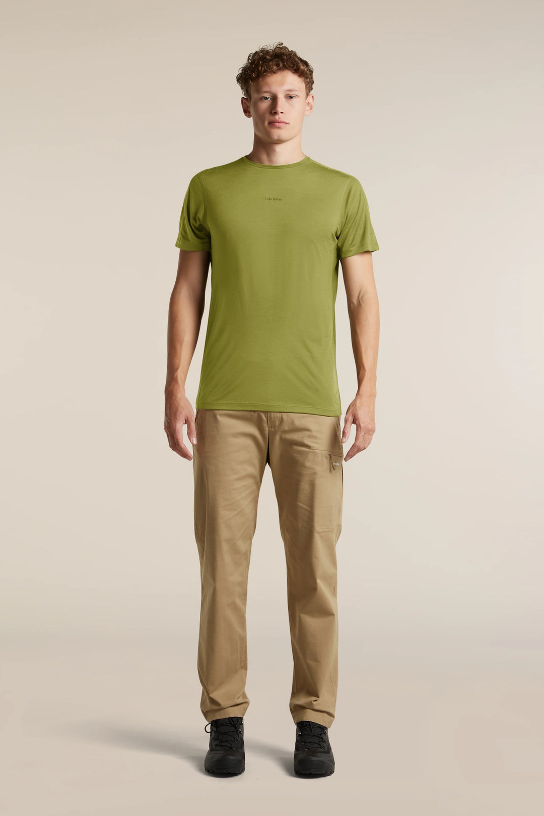 Mens  Merino Blend 125 Cool-Lite™ Sphere Short Sleeve T Shirt Colour Block   Sphagnum/Dark Loden0A57HY