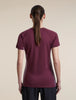 Womens Merino Blend 125 Cool-Lite™ Sphere Short Sleeve T Shirt Colour Block  Dark Berry/Grey Plum 0A57I1