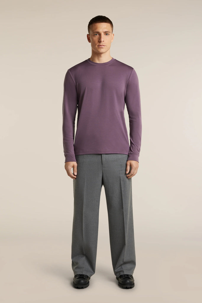 Mens  300 15.5 MerinoFine™ Long Sleeve T Shirt  Grey Plum 0A57KE
