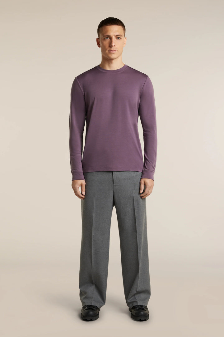 Mens  300 15.5 MerinoFine™ Long Sleeve T Shirt  Grey Plum 0A57KE