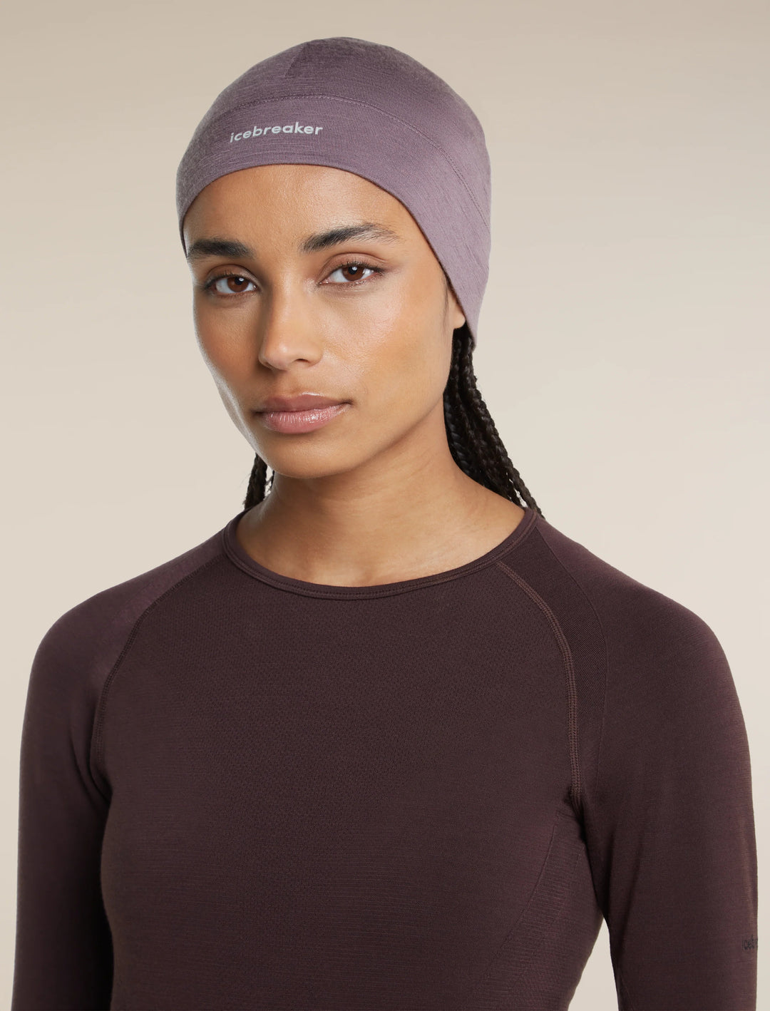 Adult Unisex Merino 200 Oasis Beanie  Grey Plum 0A56SH