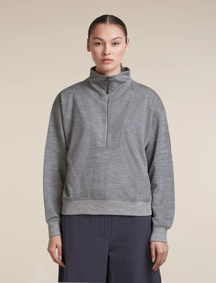 Womens Merino Blend 150 Drift Long Sleeve Half Zip  Metro Heather 0A57KH
