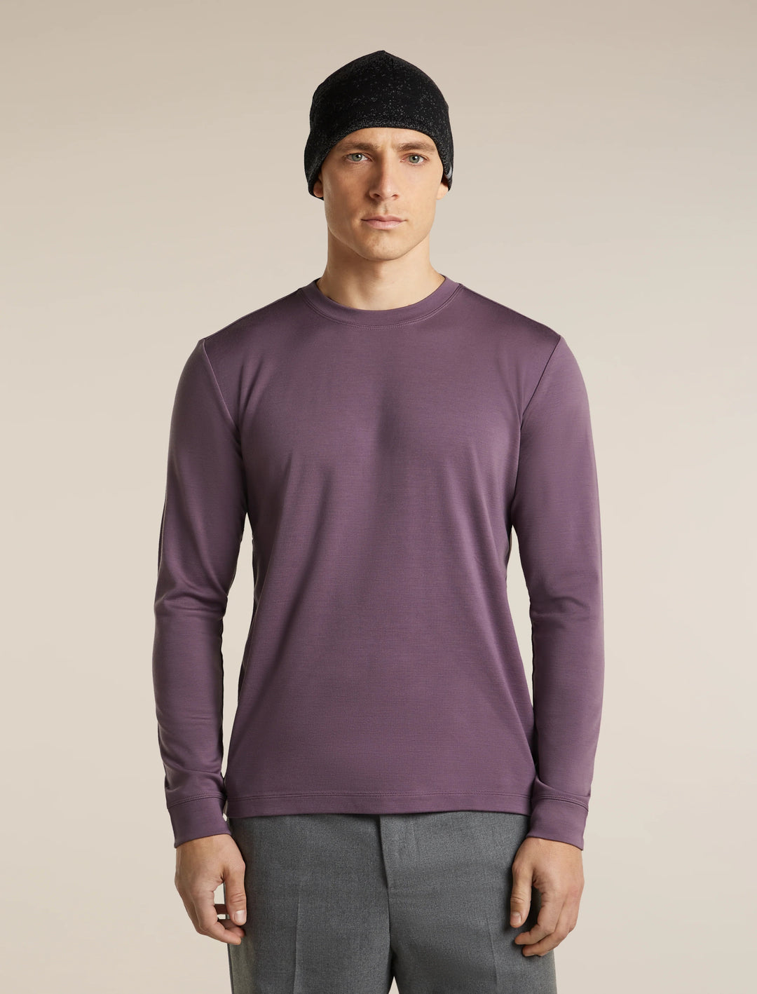Mens  300 15.5 MerinoFine™ Long Sleeve T Shirt  Grey Plum 0A57KE
