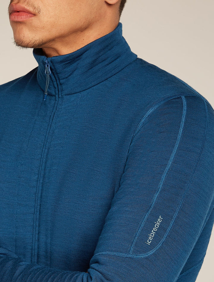 Mens Merino 400 RealFleece™ Descender Long Sleeve Zip Atlantis 0A571Q