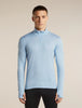 Mens 200 Merino Fine Ace Long Sleeve Half Zip Zinc Blue 0A5767