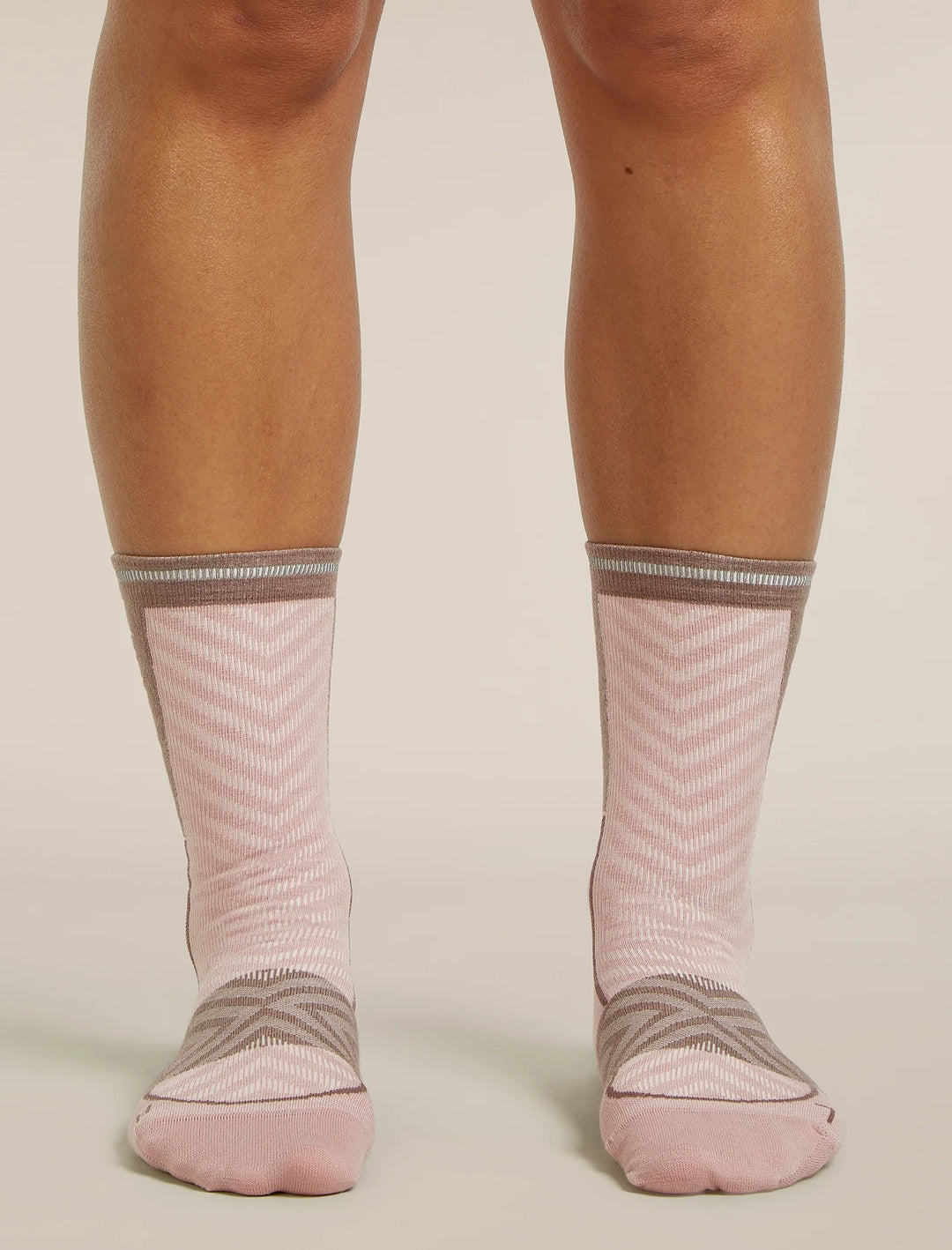 Womens Merino Blend Run+ Ultralight Crew Socks  Pink quartz/Porcini 0A56VM