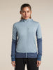 Womens Merino Blend 300 RealFleece™ Descender Long Sleeve Zip Hoodie  Dawn/Zinc Blue 0A57QM