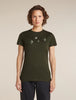 Womens  Merino 150 Tech Lite Short Sleeve T Shirt Bird Transit Dark Loden 0A57FX