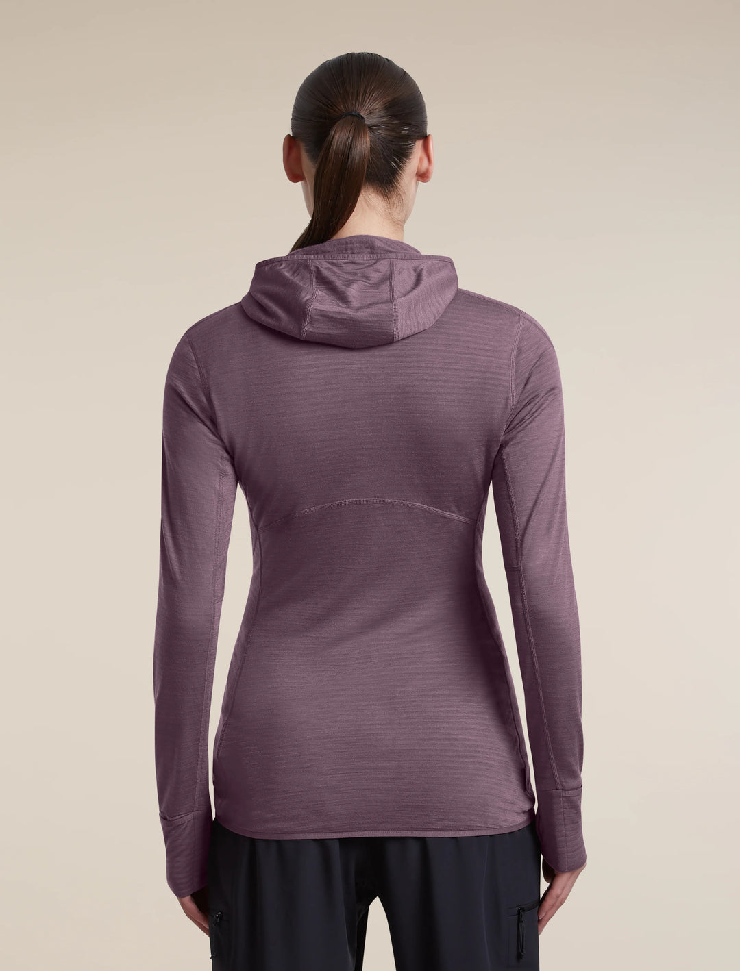 Womens Merino Blend 200 RealFleece™ Descender Long Sleeve Zip Hoodie  Grey Plum 0A57QK