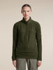 Womens Merino 400 RealFleece™ Grid Peaksland Long Sleeve Half Zip Dark Loden 0A57HT