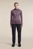 Womens Merino Blend 200 RealFleece™ Descender Long Sleeve Zip Hoodie  Grey Plum 0A57QK