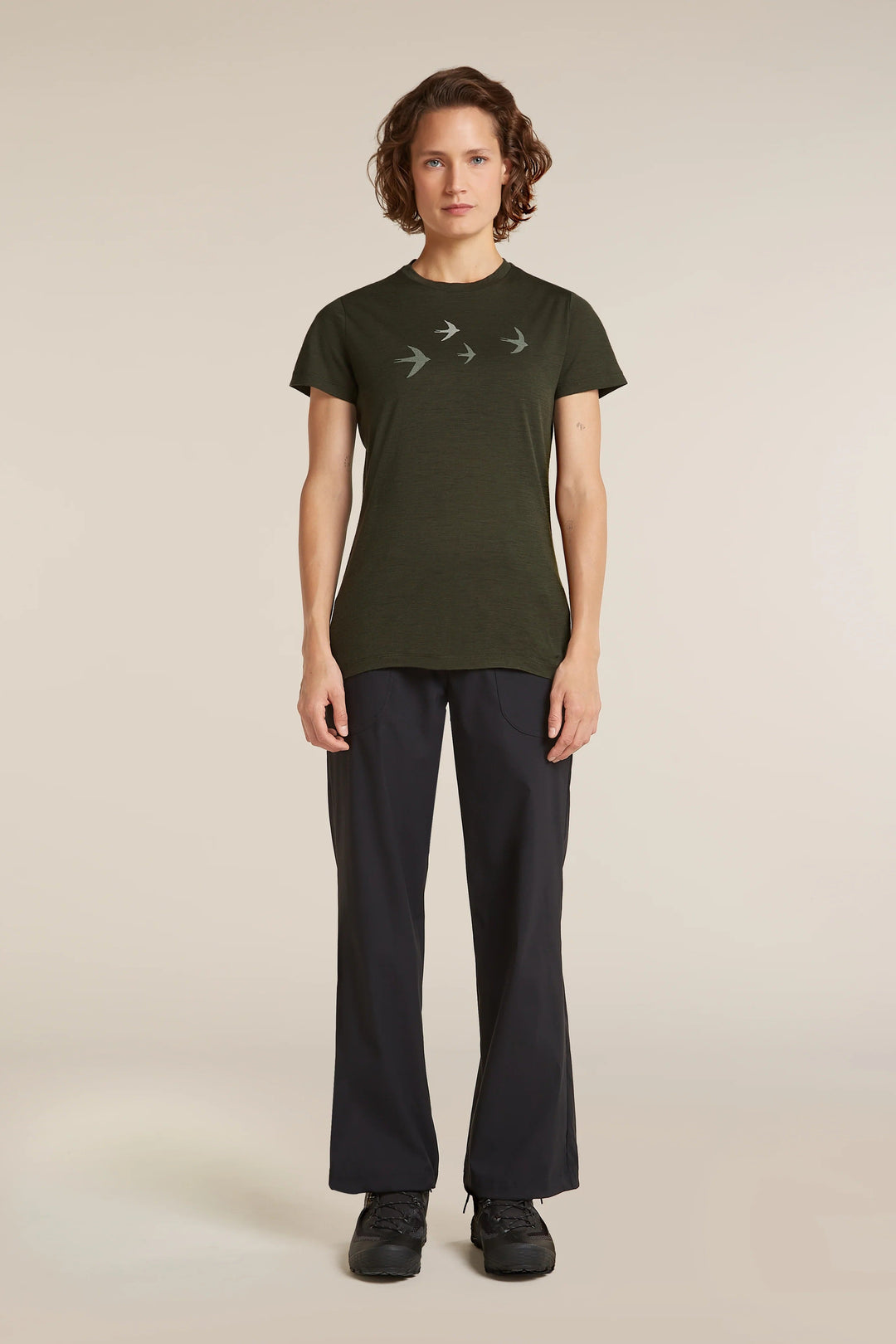 Womens  Merino 150 Tech Lite Short Sleeve T Shirt Bird Transit Dark Loden 0A57FX