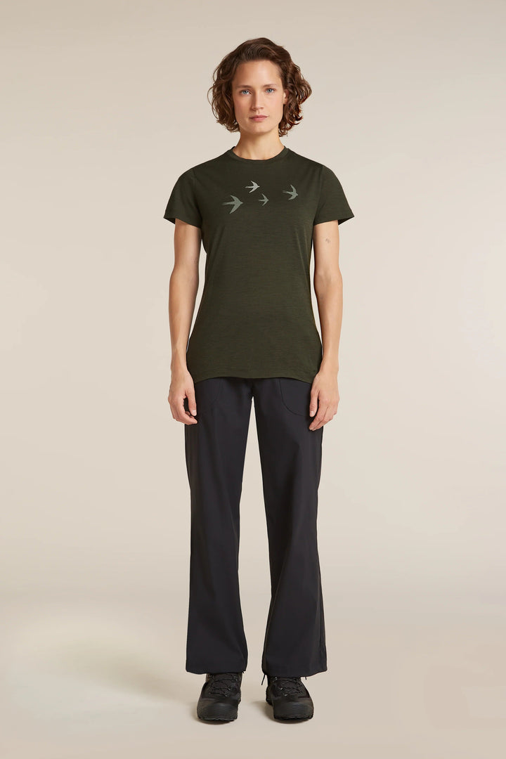 Womens  Merino 150 Tech Lite Short Sleeve T Shirt Bird Transit Dark Loden 0A57FX