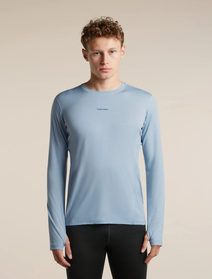Mens  Merino 200 Fine Ace LS Crewe Zinc Blue 0A57HP