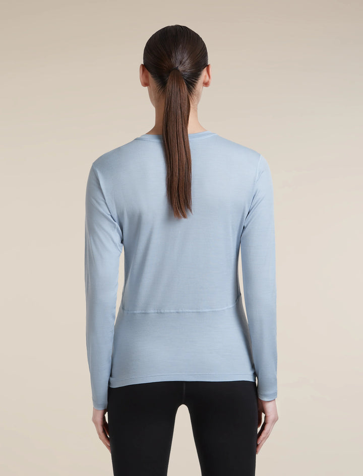 Womens 200 MerinoFine™ Ace Long Sleeve Crewe Zinc Blue 0A57HQ
