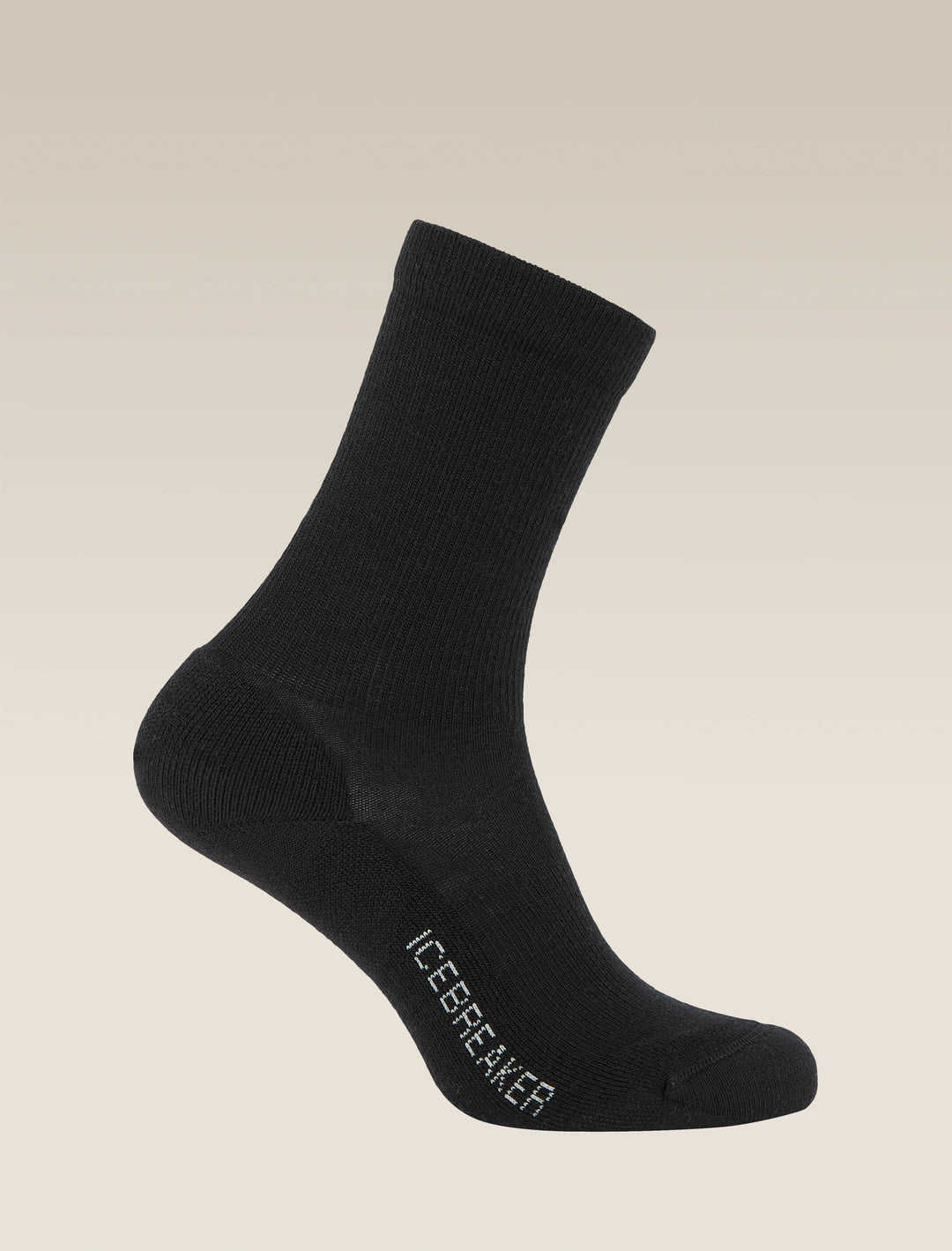 Womens Merino Lifestyle Light Crew Socks Black IBN313