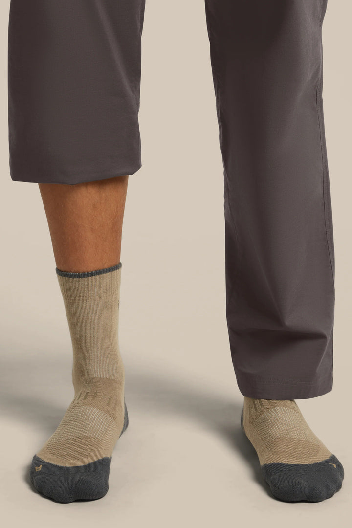Mens Merino Hike+ Light Crew Socks   Cumin/Obsidian 0A578O