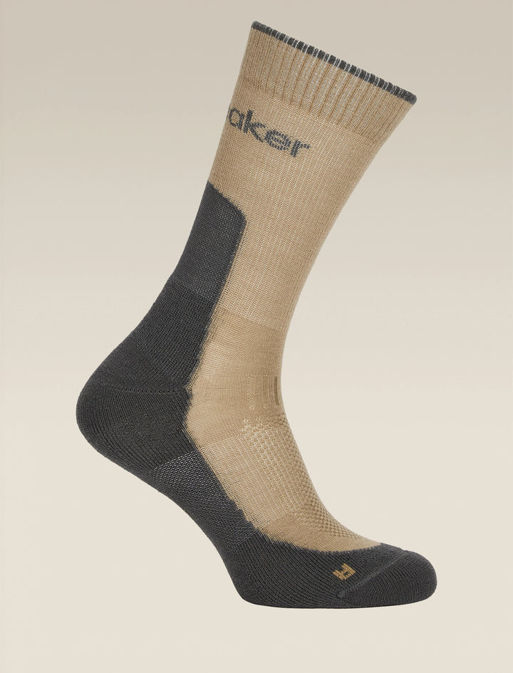 Mens Merino Hike+ Light Crew Socks   Cumin/Obsidian 0A578O