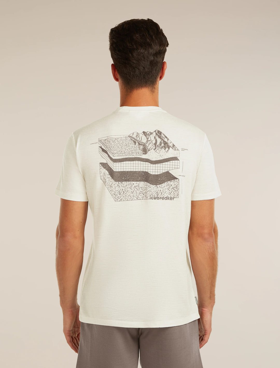 Mens Merino 150 Tech Lite Short Sleeve T-Shirt  Bear Catch Ecru/Heather 0A57FM