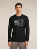 Mens Merino 150 Tech Lite Long Sleeve T-Shirt Peak Balance Black 0A57FT