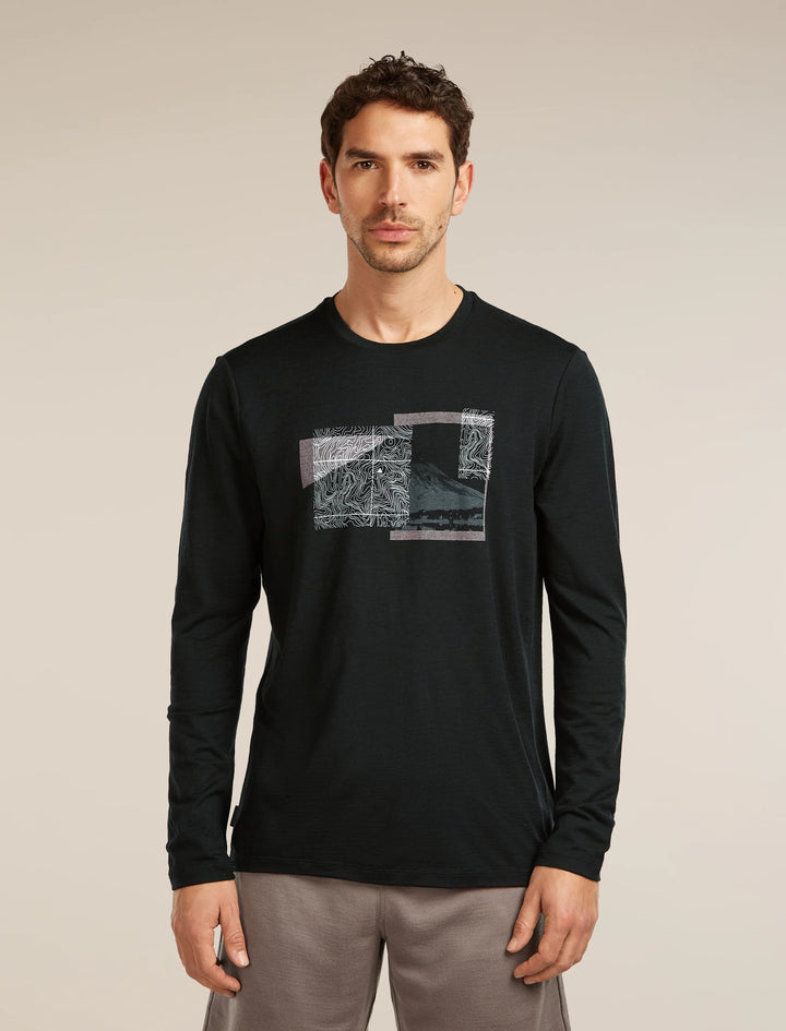 Mens Merino 150 Tech Lite Long Sleeve T-Shirt Peak Balance Black 0A57FT