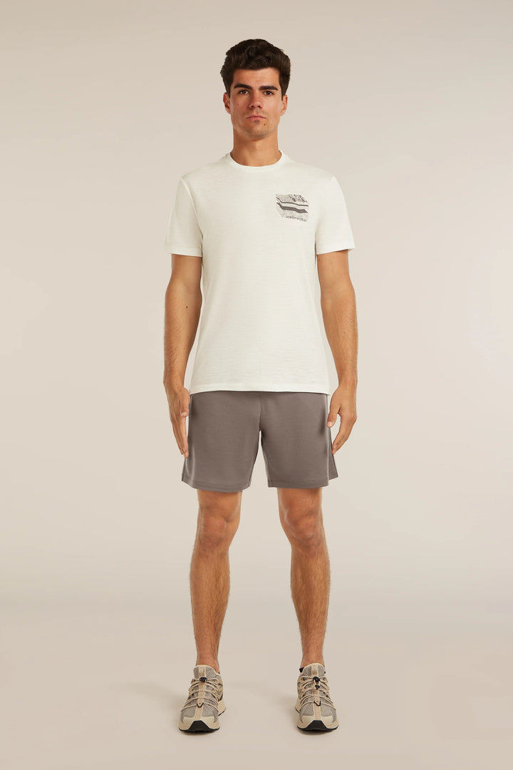 Mens Merino 150 Tech Lite Short Sleeve T-Shirt  Bear Catch Ecru/Heather 0A57FM