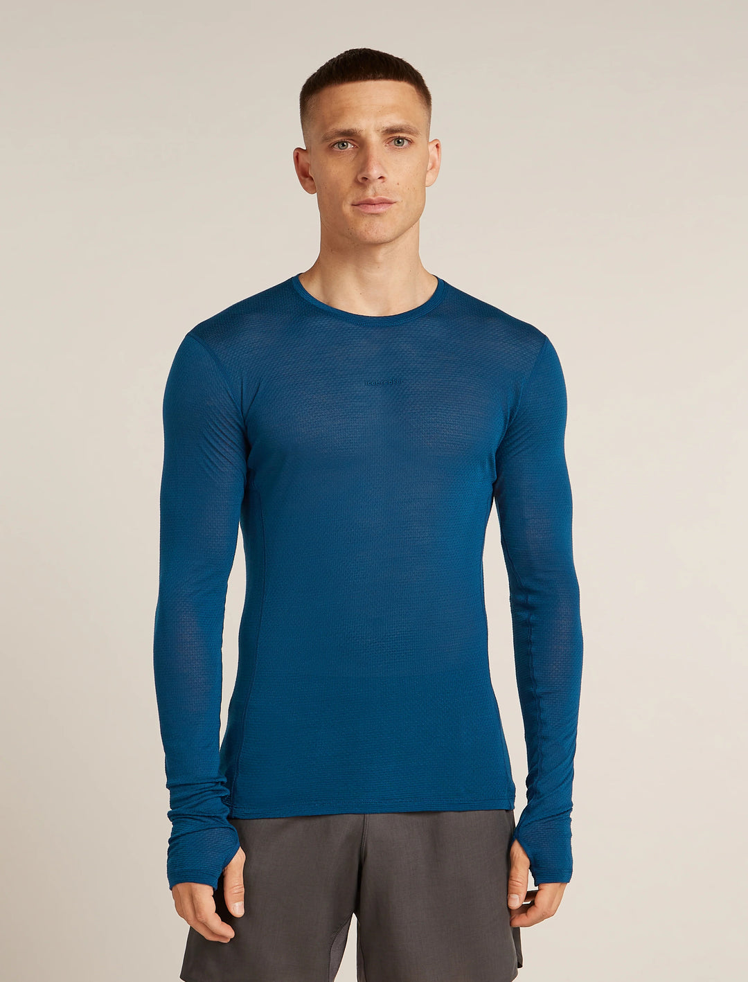 Mens Merino Blend 75 Cool-Lite™ Featherlight™ Long Sleeve Crew Thermal Top Atlantis 0A577J