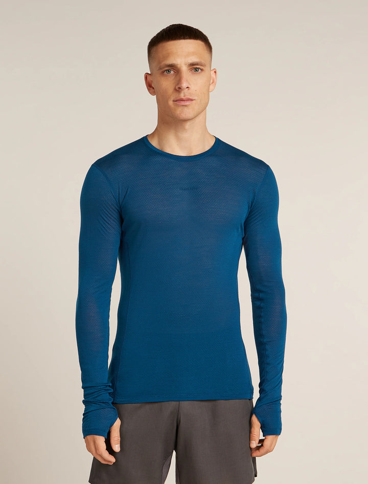 Mens Merino Blend 75 Cool-Lite™ Featherlight™ Long Sleeve Crew Thermal Top Atlantis 0A577J