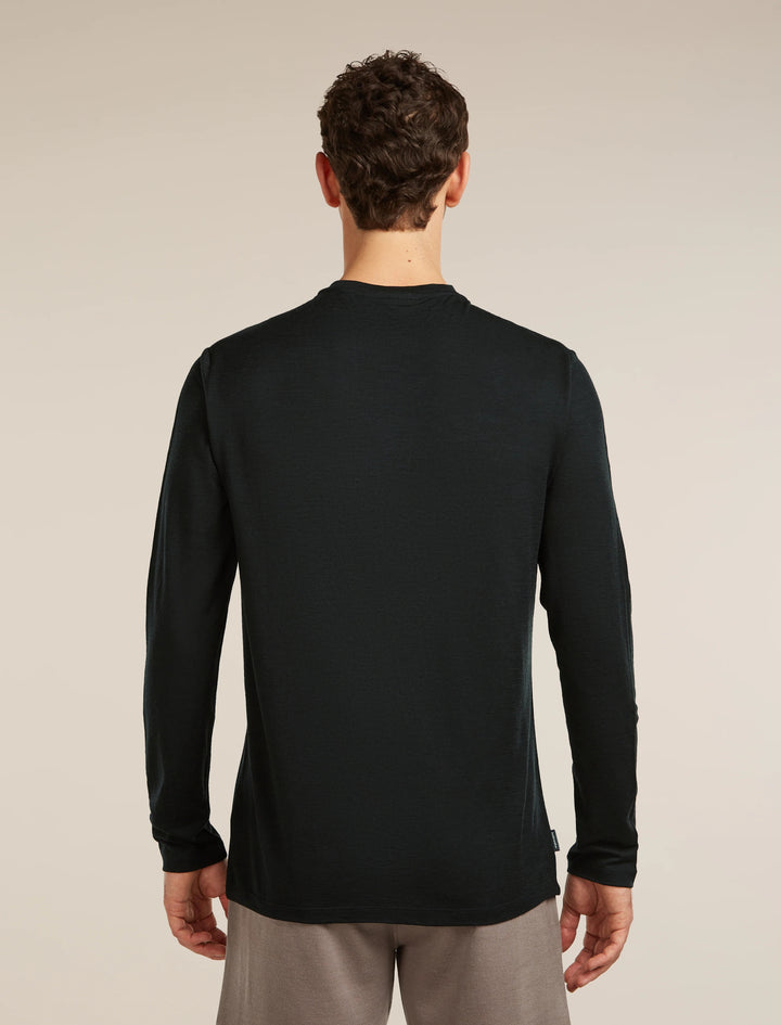 Mens Merino 150 Tech Lite Long Sleeve T-Shirt Peak Balance Black 0A57FT