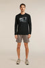 Mens Merino 150 Tech Lite Long Sleeve T-Shirt Peak Balance Black 0A57FT